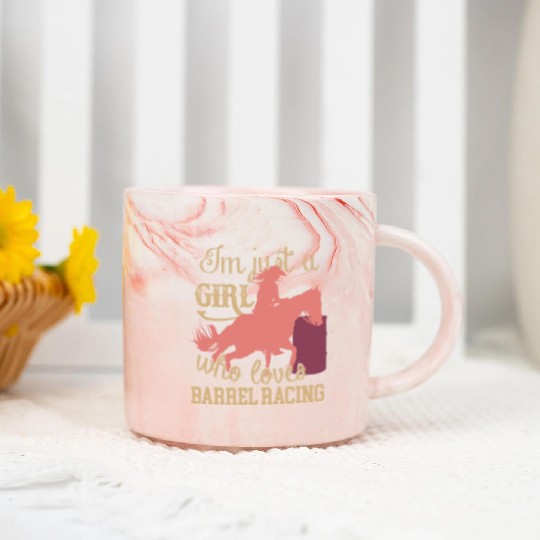 Cowgirl Who Loves Barrel Racing Marble Mugs