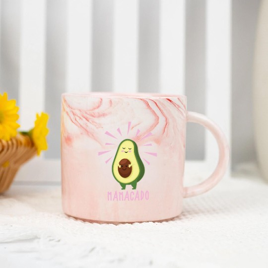 Mamacado Pregnant Mom Avocado Baby Marble Mugs