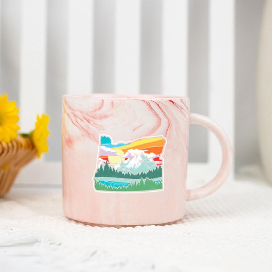 Oregon Nature Outdoors Marble Mugs