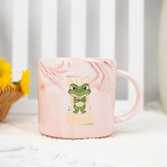 Damn I Love Frogs Marble Mugs