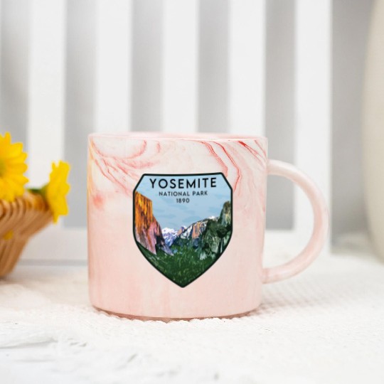 yosemite national park Marble Mugs