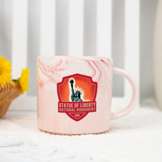 statue of liberty national monument Marble Mugs