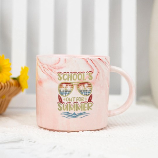 Last Day Of School Schools Out For Summer Teacher Marble Mugs