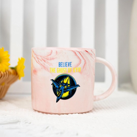 The Ghost Of Kyiv Believe Ukraine I Stand With Ukr Marble Mugs