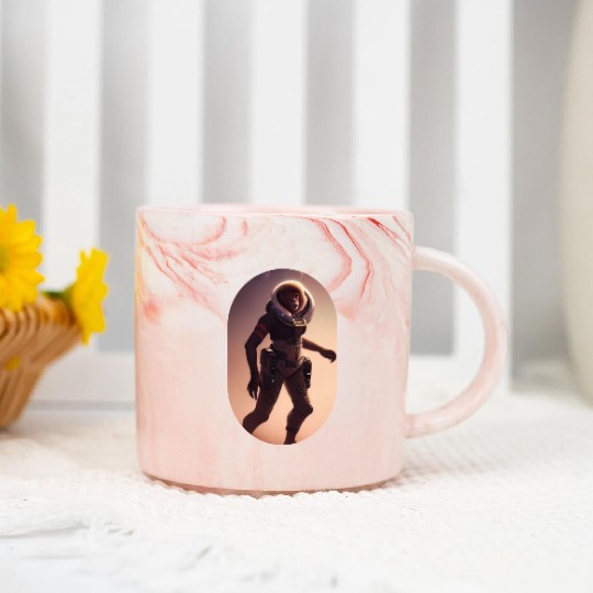 Astronaut Monkey Discovering Planet Mars 1 1 Marble Mugs