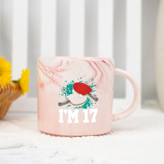 I'm 17 Table Tennis Player Sports Teen 17th Marble Mugs