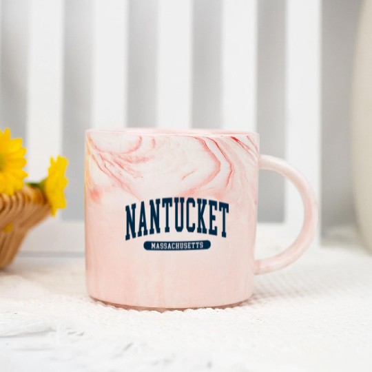 Nantucket Massachusetts Marble Mugs