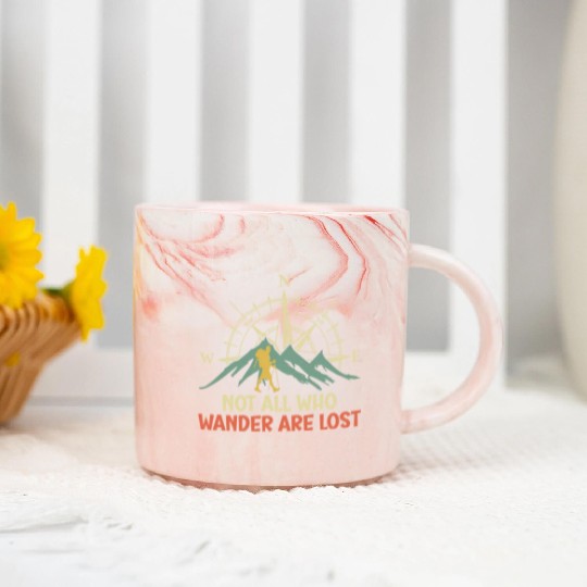 Hiker funny Wanderlust Mountaineer Hiking Marble Mugs