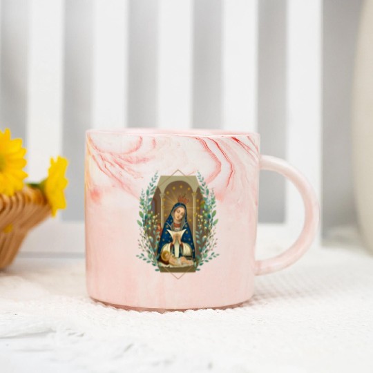85417 Our Lady Of Altagracia Virgen De Dominicana Marble Mugs
