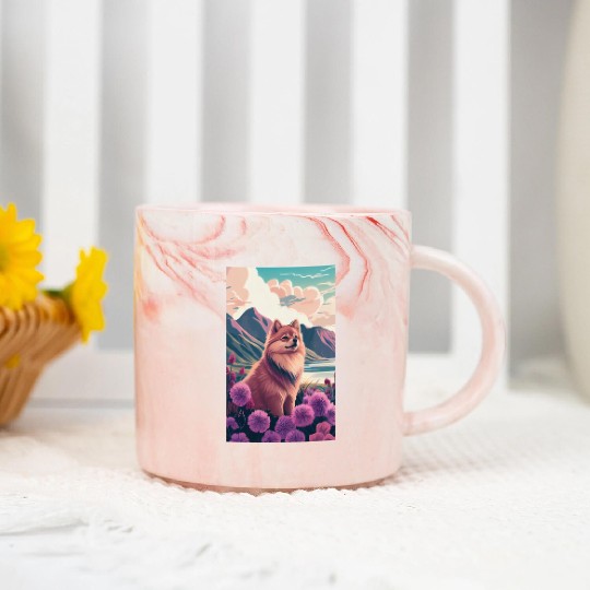 Pomeranian Nature Marble Mugs