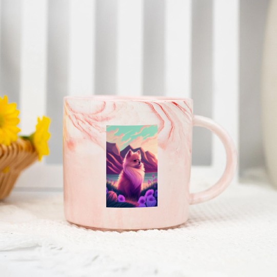 Pomeranian Nature Marble Mugs