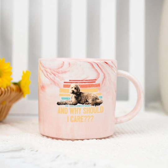 And Why Should I Care Goldendoodle Dad Doodle Marble Mugs