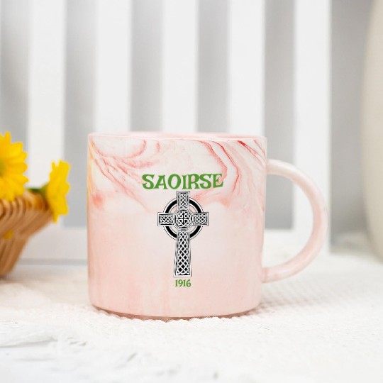 Saoirse Meaning Freedom Irish Republican With Celt Marble Mugs
