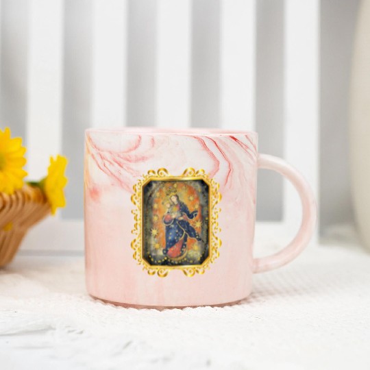 Our Lady of Prompt Succor Nuestra Senora Blessed Marble Mugs