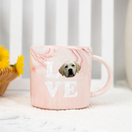 I Love My Yellow Lab Labrador Retriever Dog Marble Mugs