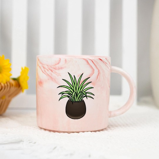 Spider Plant Marble Mugs
