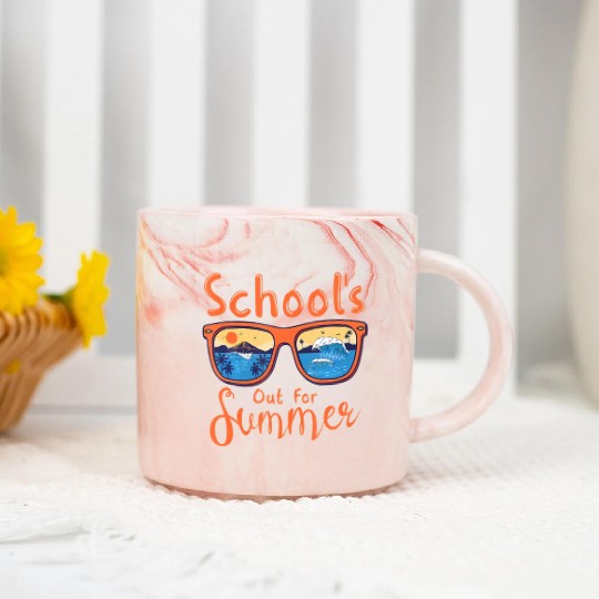 Substitute Teacher Life Hello Summer Tie Dye Summe Marble Mugs