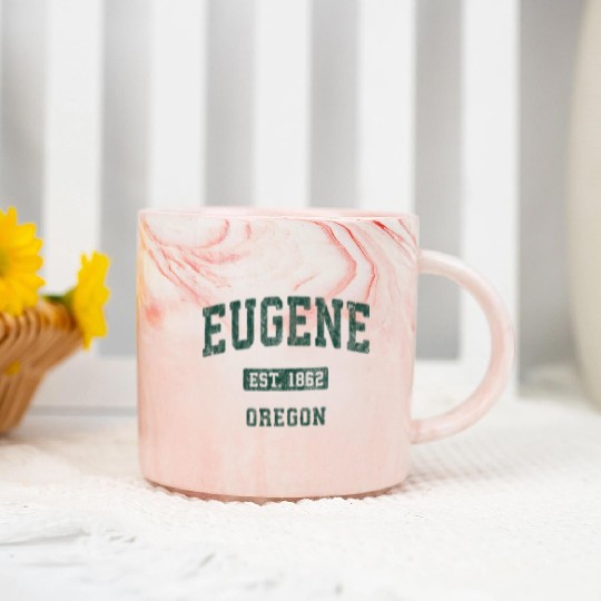 Eugene Oregon Or Athletic Sports Marble Mugs