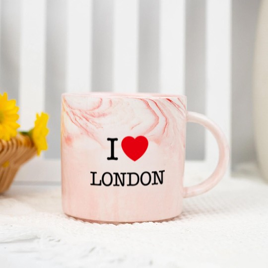 I Love London Londons Marble Mugs
