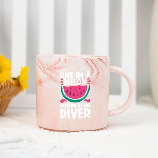 Diving Diver Melon Commercial Diving Marble Mugs