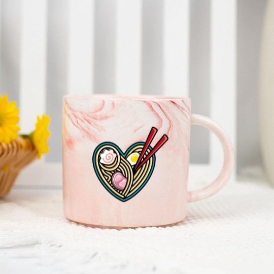 Love Ramen Marble Mugs