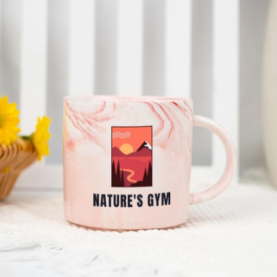 Nature's Gym Hiking Marble Mugs