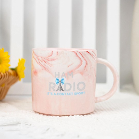 Ham Radio Its A Contact Sport Ham Radio Marble Mugs