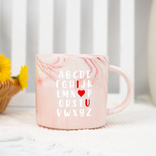 Abc Alphabet I Love You English Teacher Day Marble Mugs