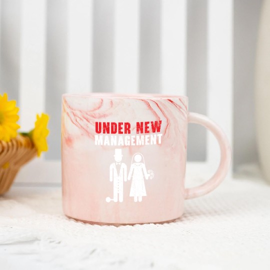 Bride And Groom Wedding Day Marriage Just Married Marble Mugs