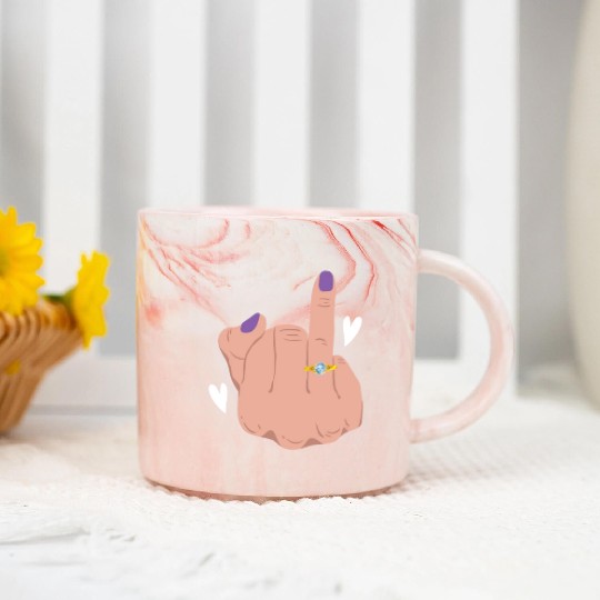 Bride And Groom Wedding Day Marriage Just Married Marble Mugs