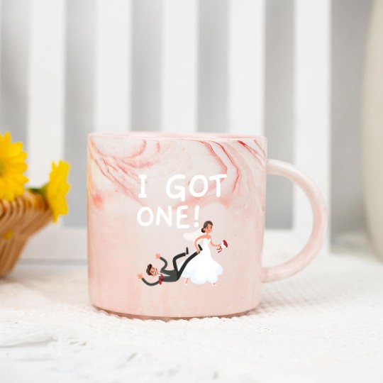 Bride And Groom Wedding Day Marriage Just Married Marble Mugs