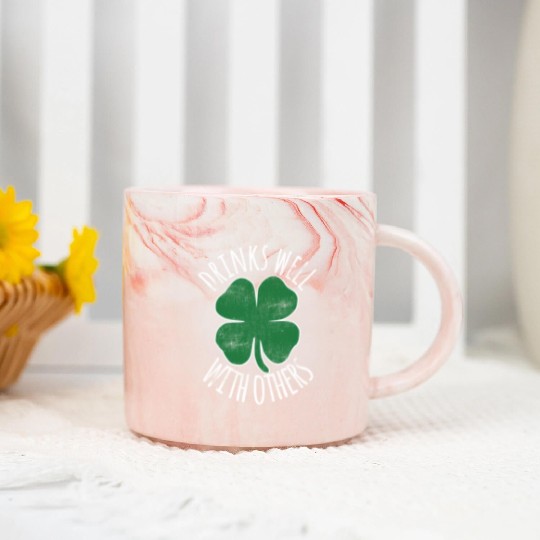 Drin Well With Others St Patrick'S Day Drunk Beer Marble Mugs