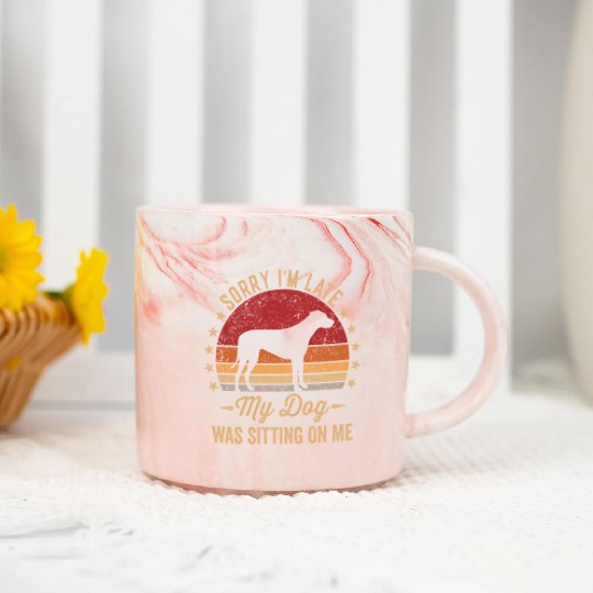 Sorry I'M Late My Dog Was Sitting On Me Rhodesian Marble Mugs