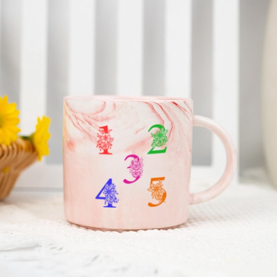 Fun Numbers, Numbers Marble Mugs for kids and adults