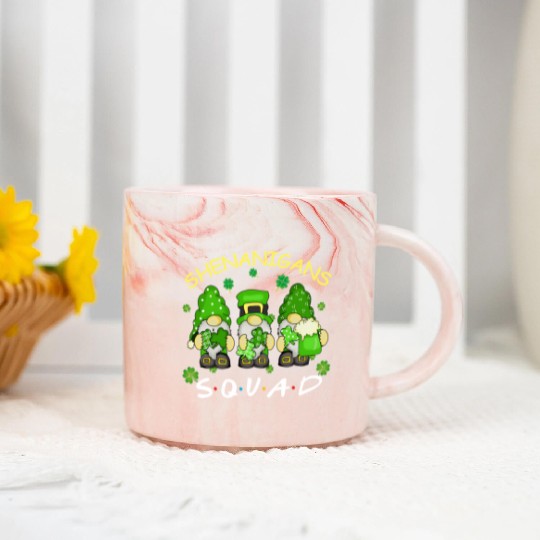 St Patrick'S Day Shenanigans Squad Three Gnomes Marble Mugs