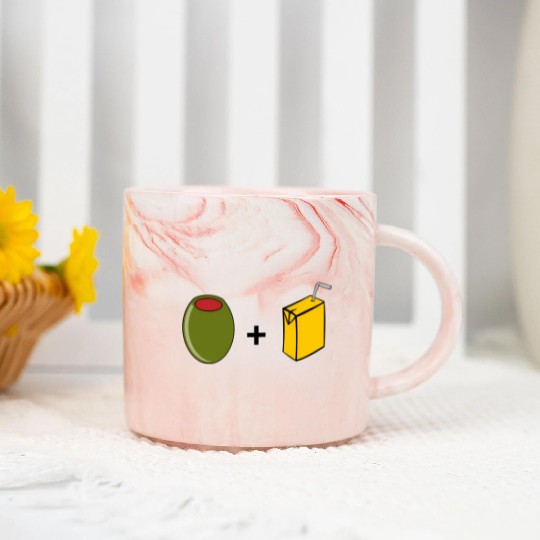 Olive Juice I Love You Marble Mugs