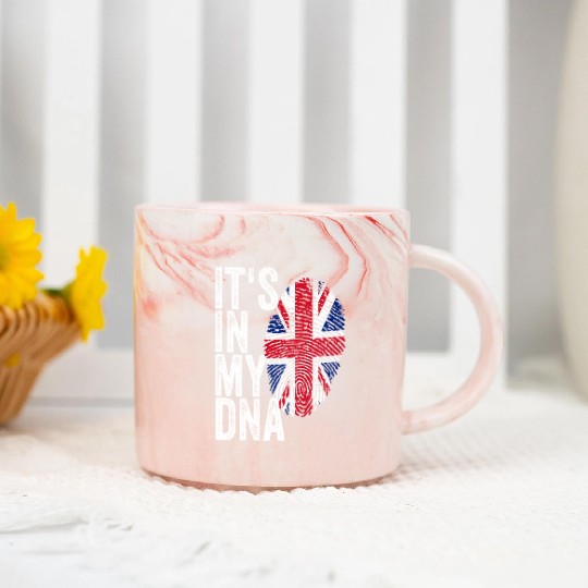 It'S In My Dna Uk Union Jack England Flag Eu Marble Mugs