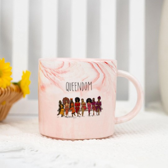 Queendom African American For Educated Strong Marble Mugs