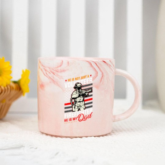 Proud Firefighter In A Fire Brigade Or Proud Marble Mugs