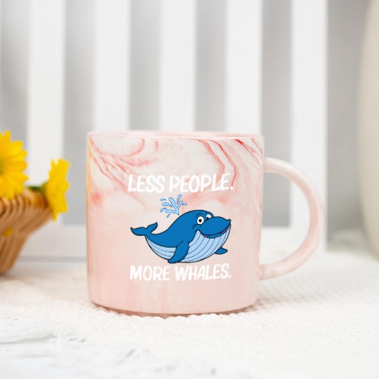 Whale For Orca Narwhal Blue Whales Marble Mugs