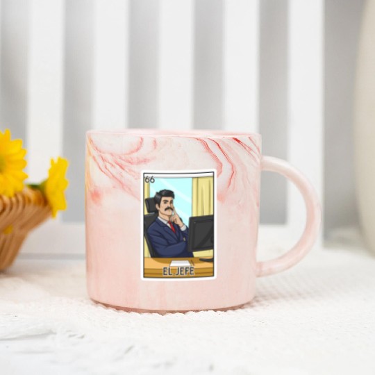 El Jefe The Boss Card Mecan Lottery The Chief Marble Mugs