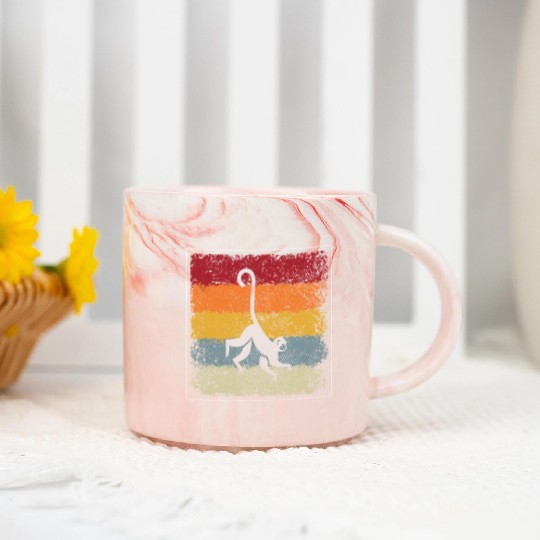 monkey retro Marble Mugs
