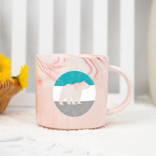 Grizzly Bear For Ns Marble Mugs