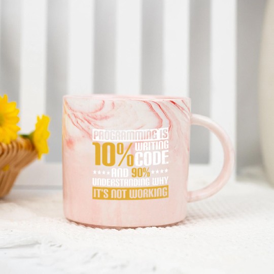 Software Developer Binary Computer Science Funny P Marble Mugs