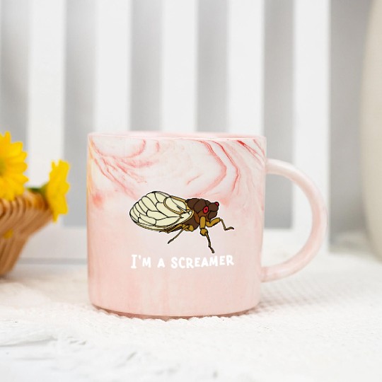 Cicada Song Funny Cicada Invasion I m A Screamer Marble Mugs