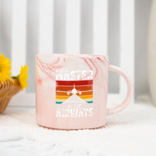 Masters Of The Airways Aviation Airline Pilot Marble Mugs