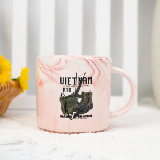 Vietnam Veteran Radio Operator Marble Mugs