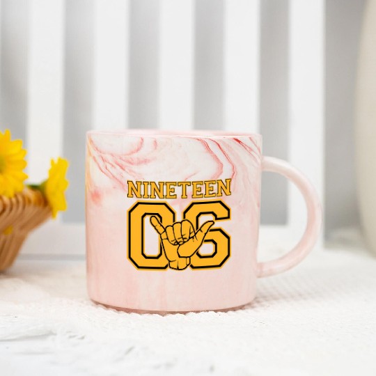 Mens Alpha African Fraternity Hand Sign 1906 Marble Mugs