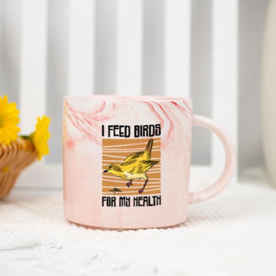 Bird Feeding Health Bird Fan Birdwatching Marble Mugs