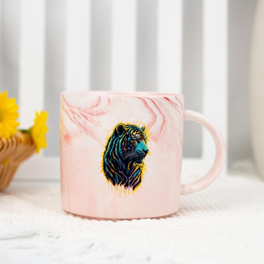 Tiger Neon Marble Mugs